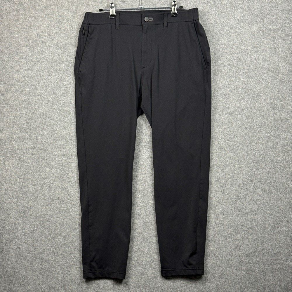 Public‎ Rec Performance Pants Men Size 32 28 Black Flat Front Tech Stretch